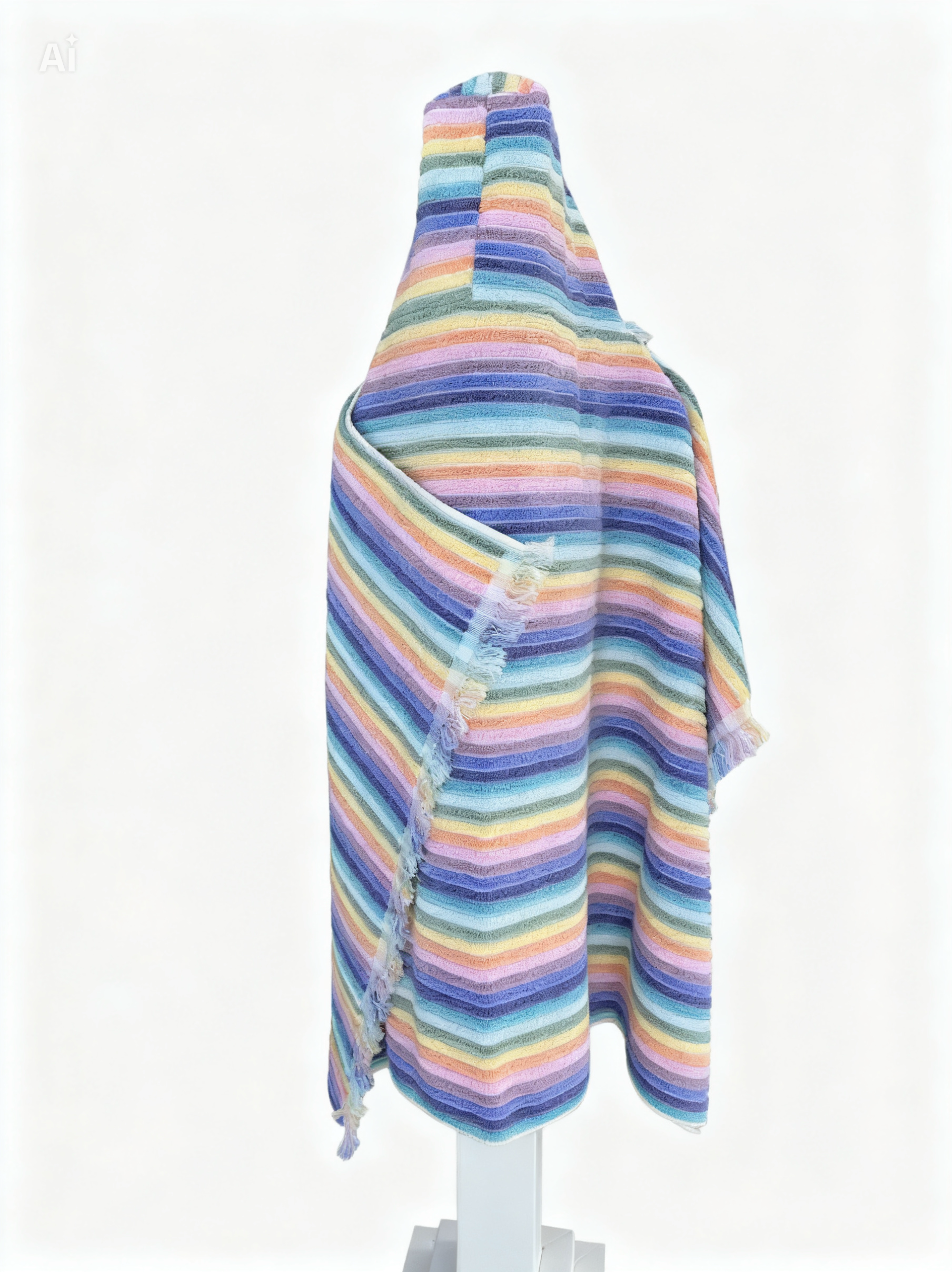 Summer Stripe Bright hooded bath towel