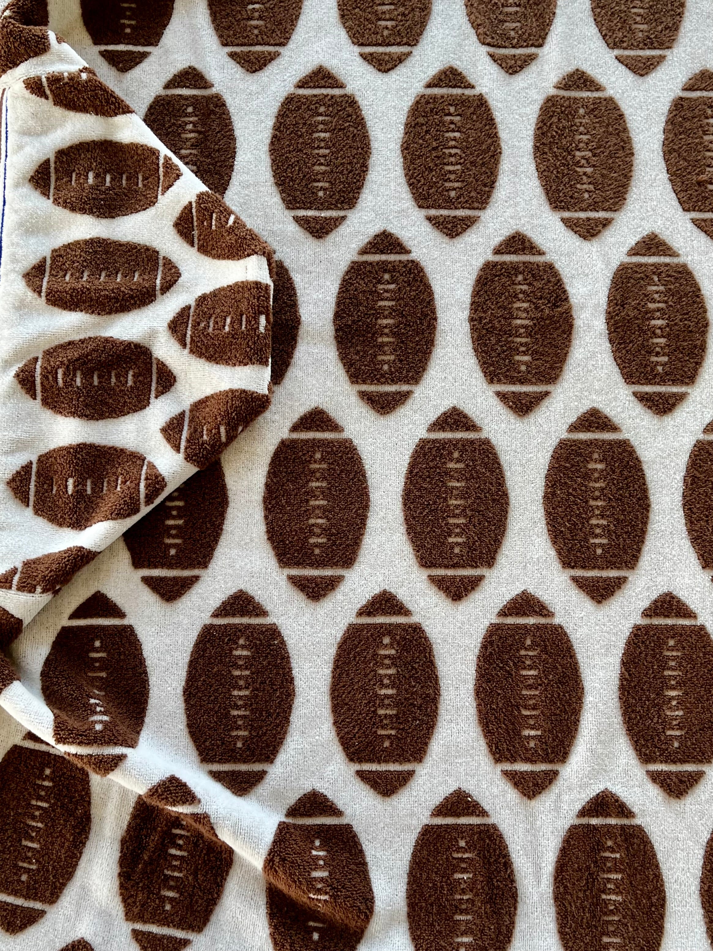 Football hooded bath towel