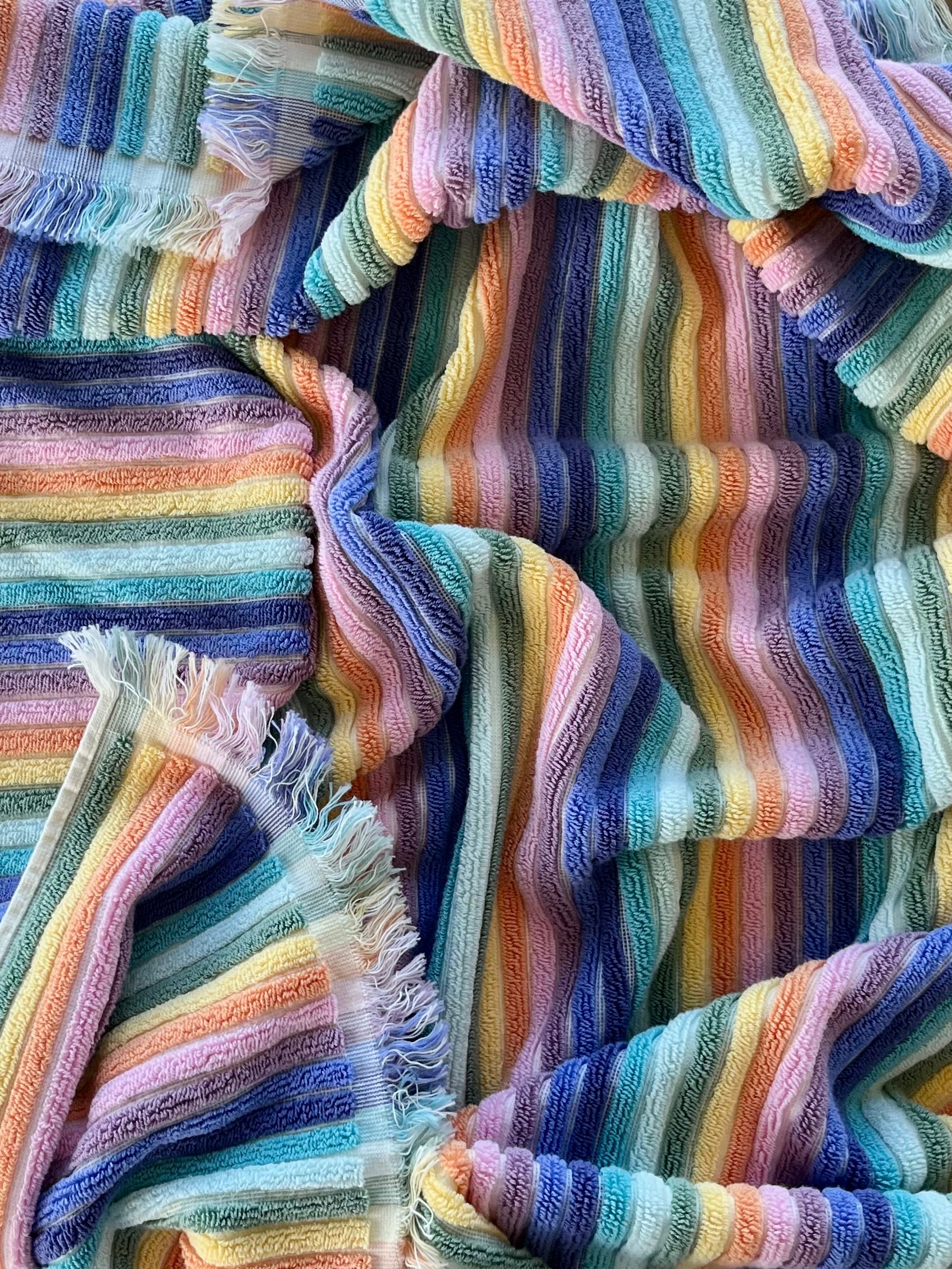 Summer Stripe Bright hooded bath towel