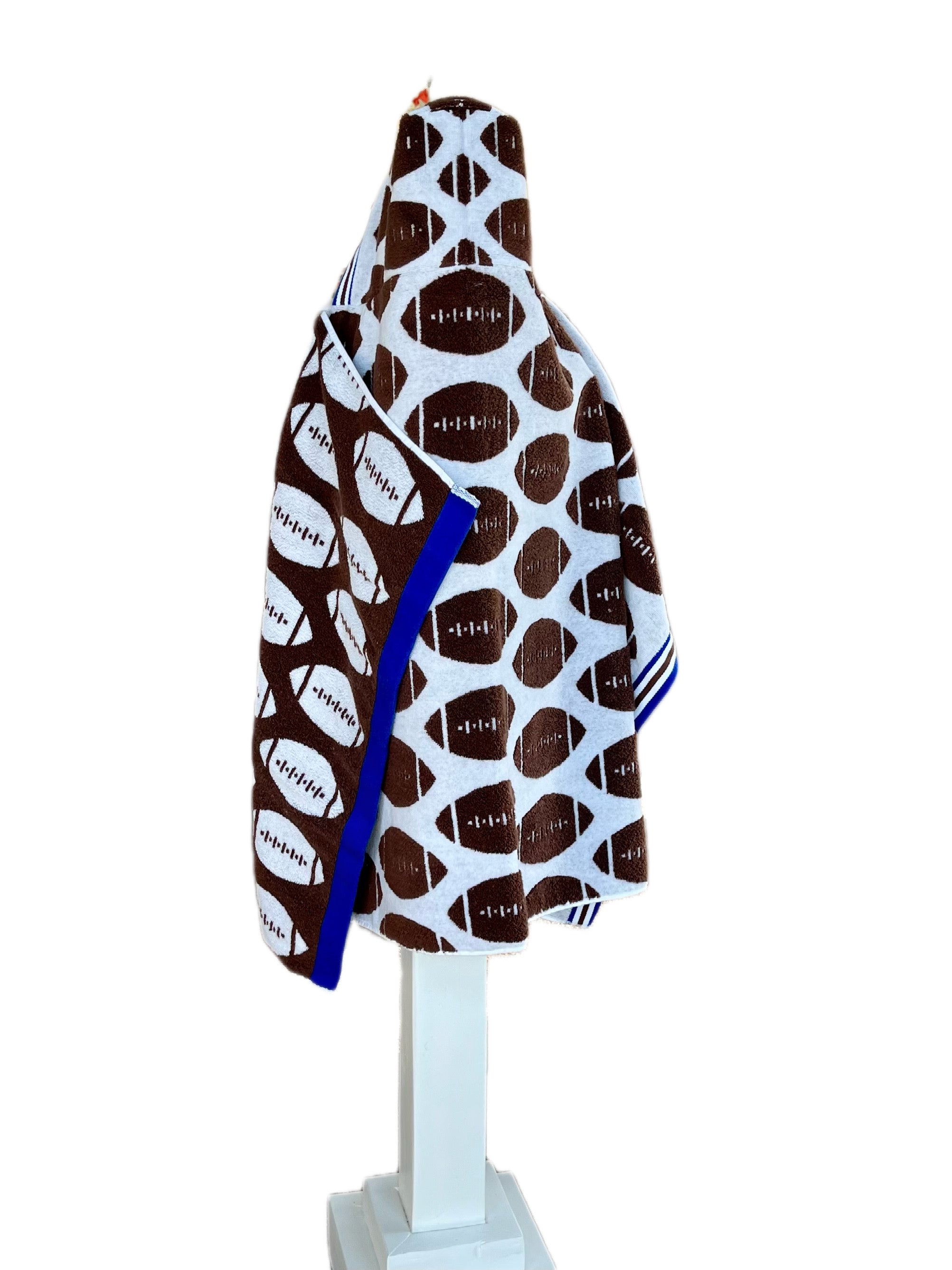 Football hooded bath towel