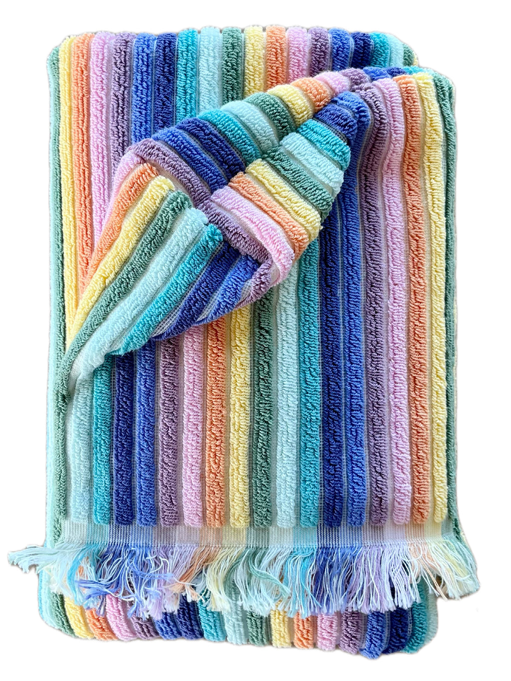 Summer Stripe Bright hooded bath towel