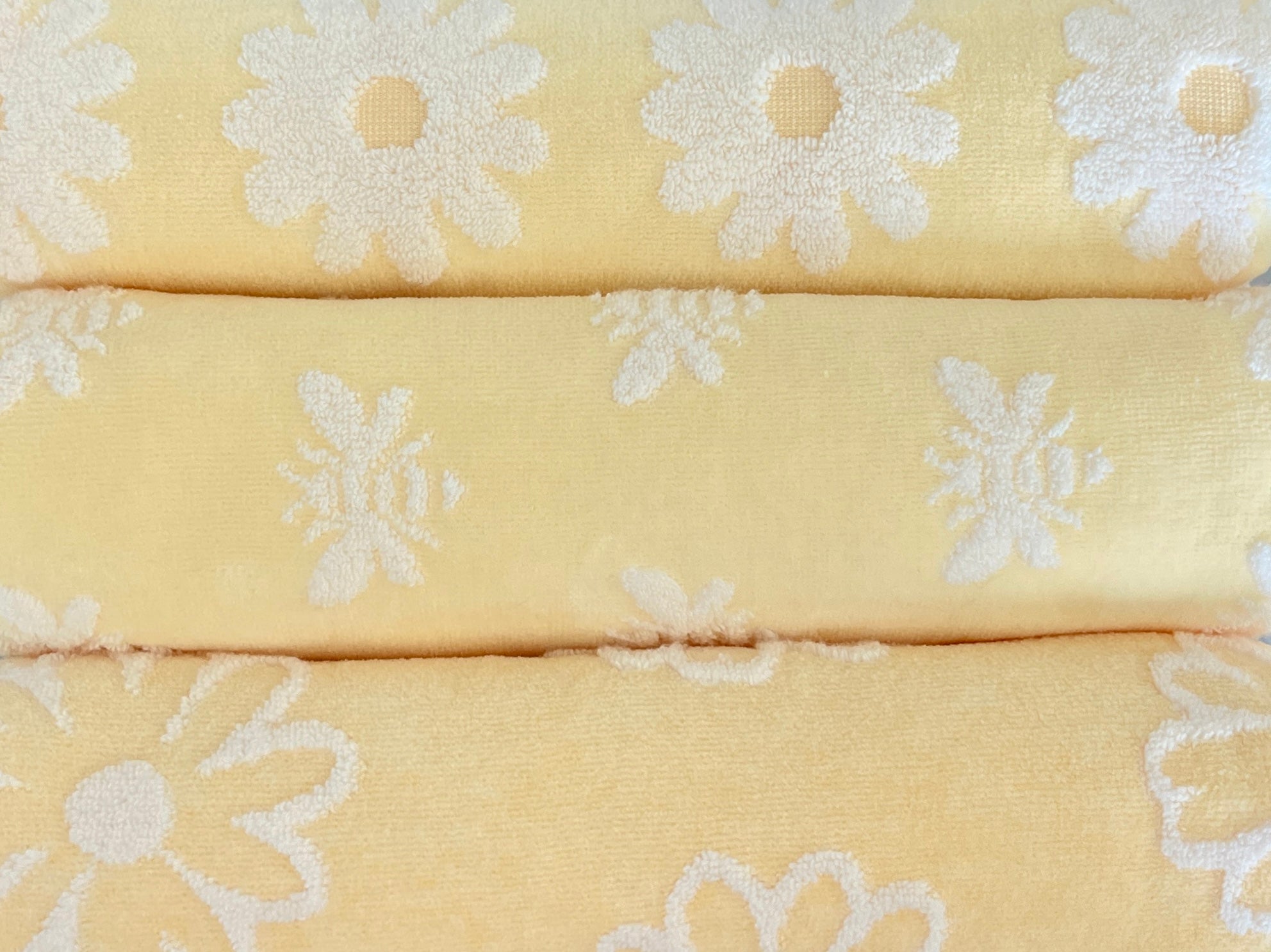 Flower Power Yellow hooded bath towel