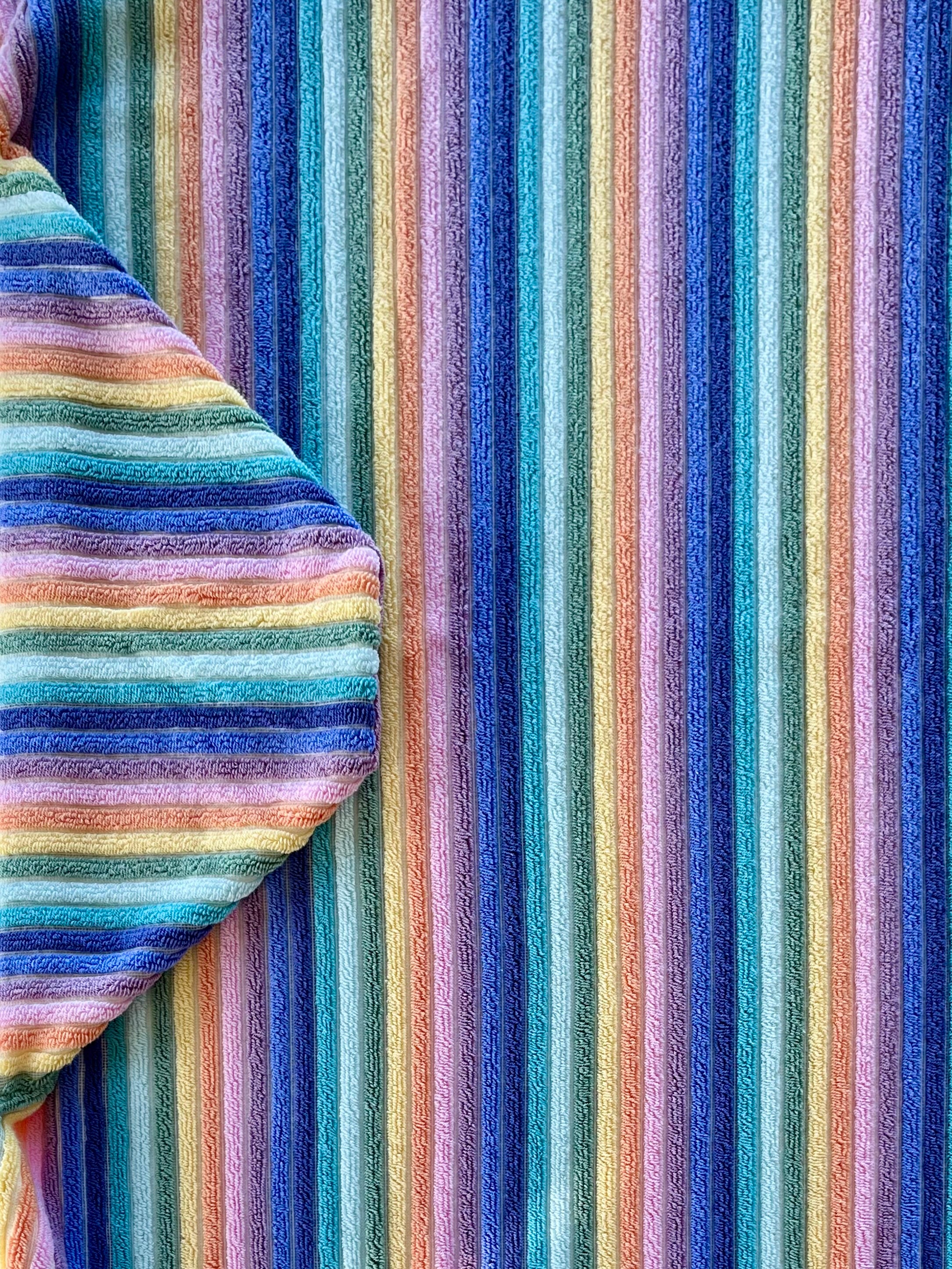 Summer Stripe Bright hooded bath towel