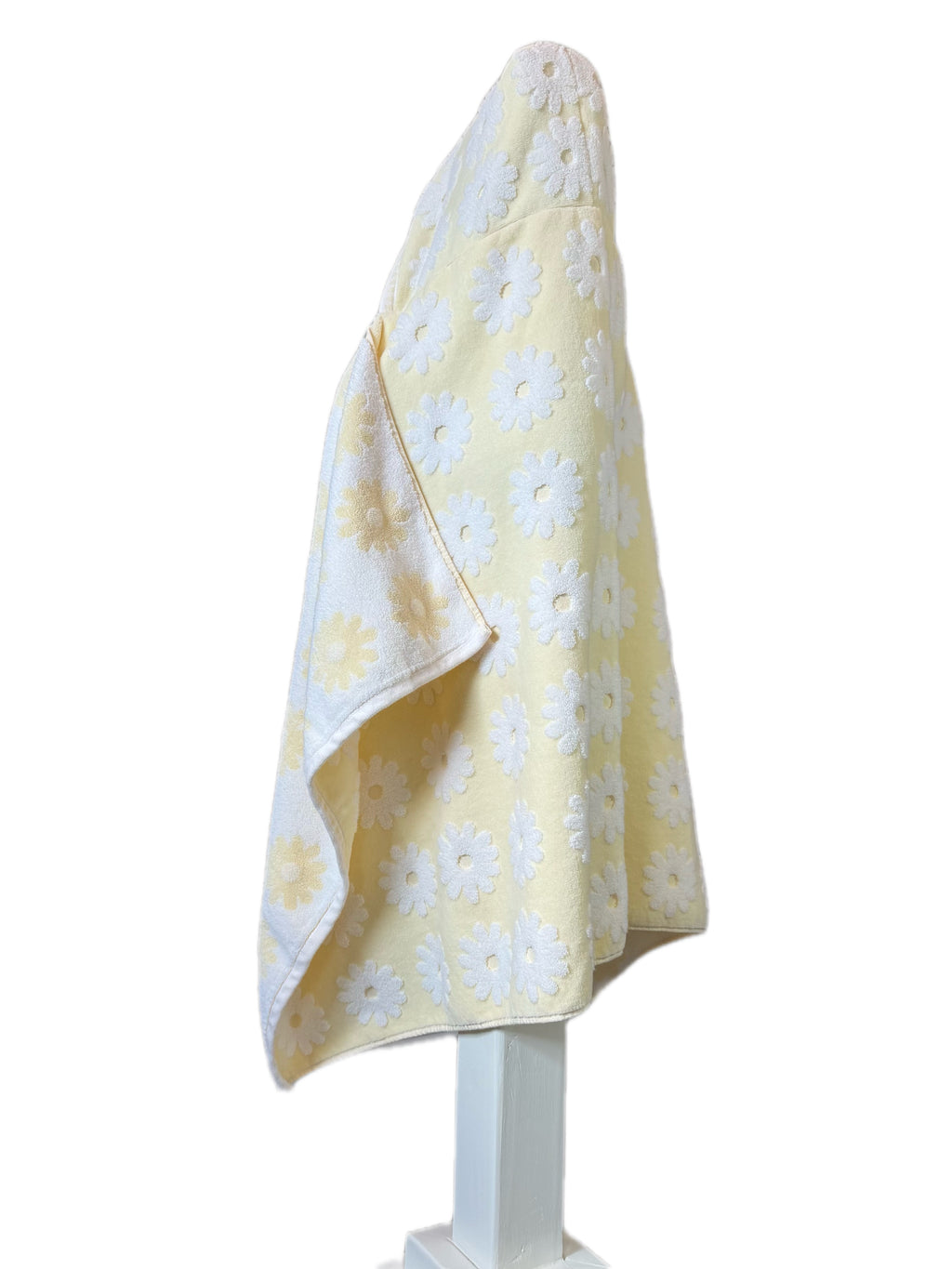 Flower Power Yellow hooded bath towel