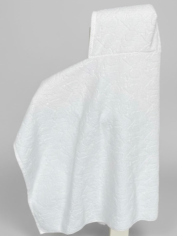 Bows on White hooded bath towel