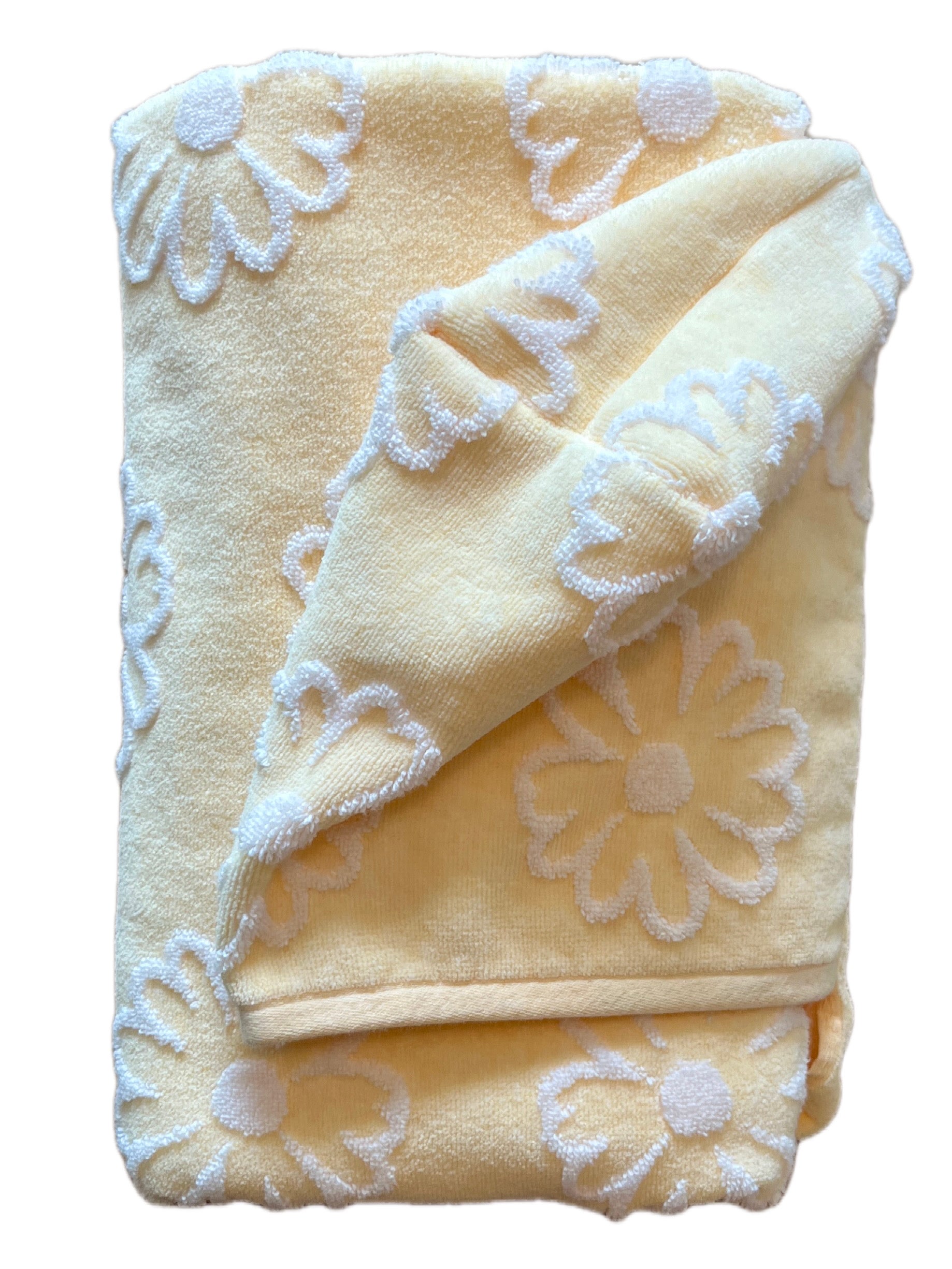 Yellow Daisy Delight hooded bath towel
