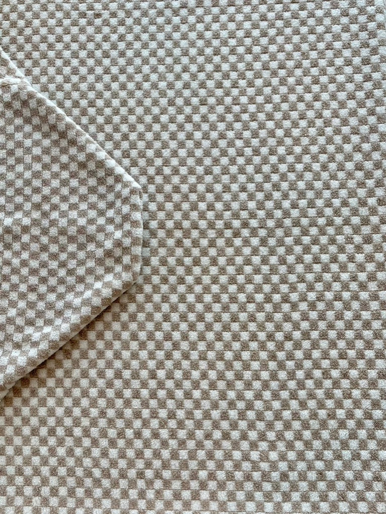 Tan Checkered hooded bath towel
