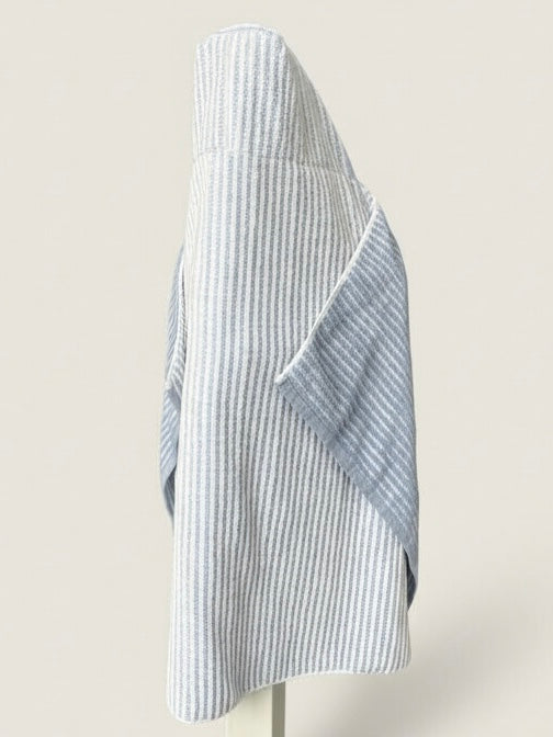 Classic Blue Stripe hooded bath towel