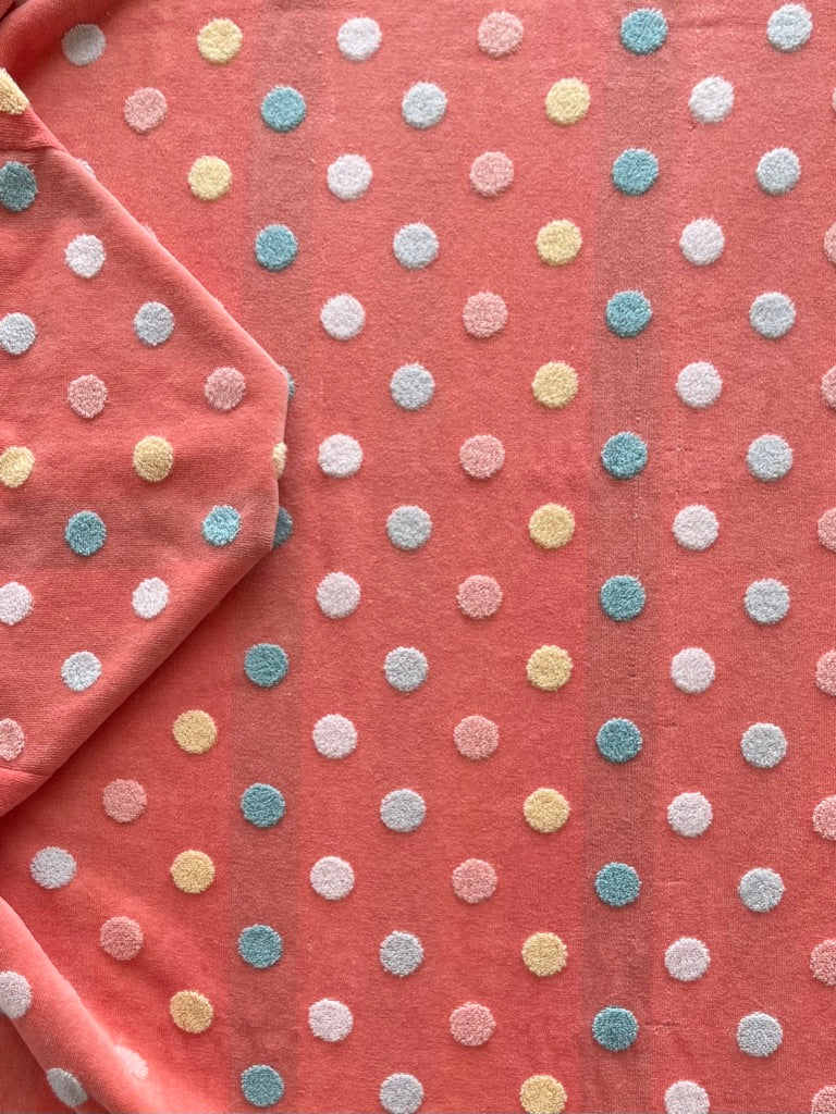 Pink Polka-Dot hooded bath towel