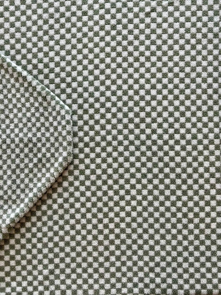 Green Checkered hooded bath towel