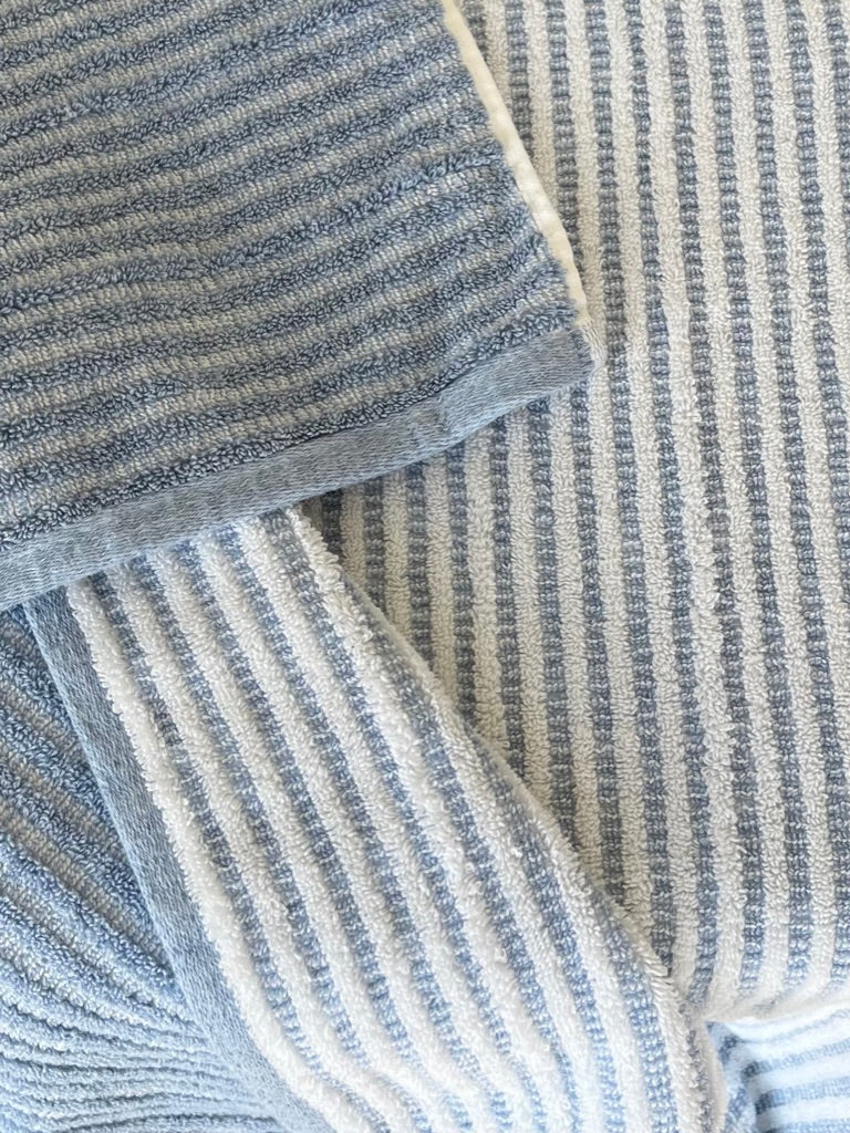 Classic Blue Stripe hooded bath towel