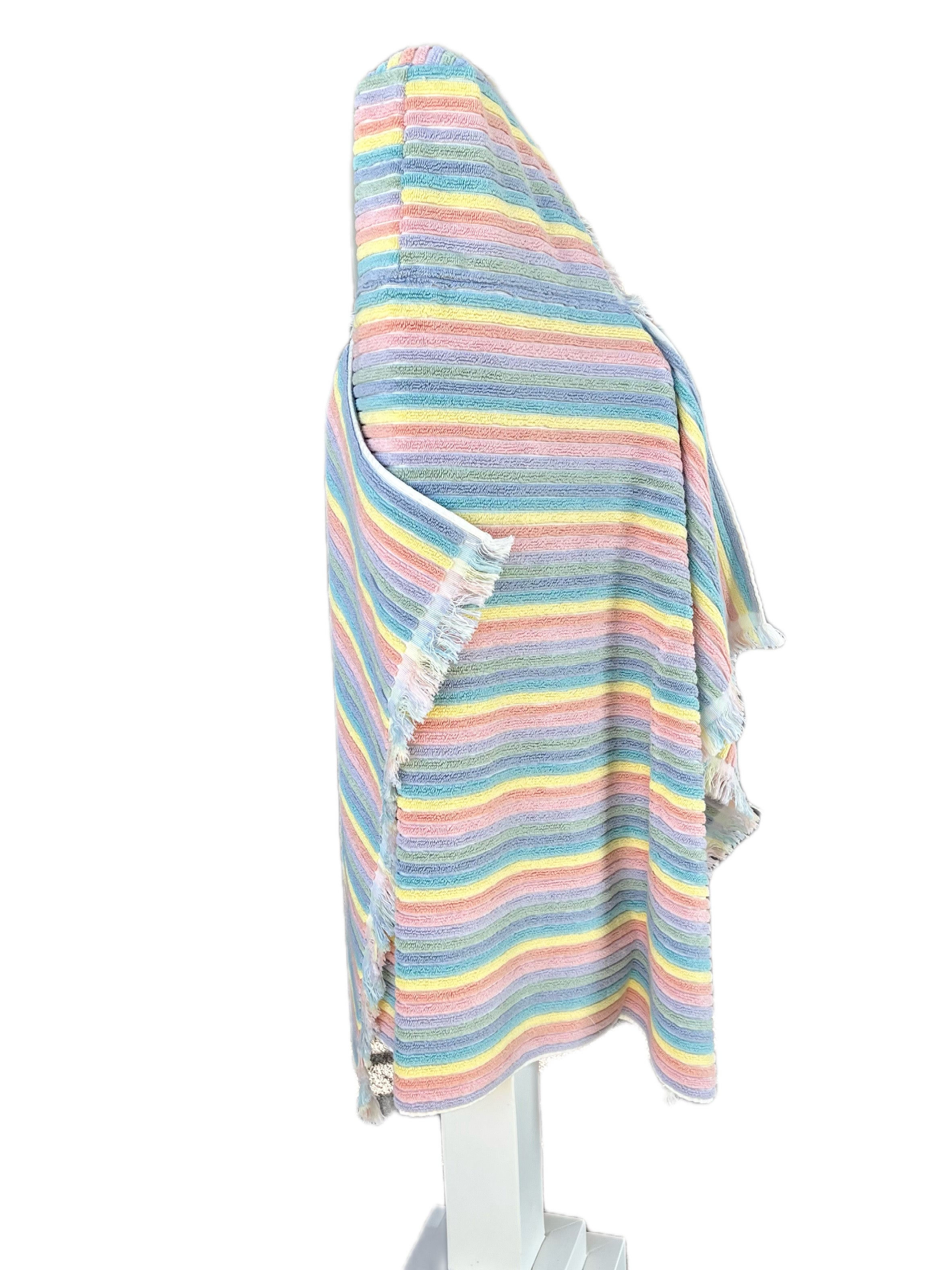 Summer Stripe Pastel hooded bath towel