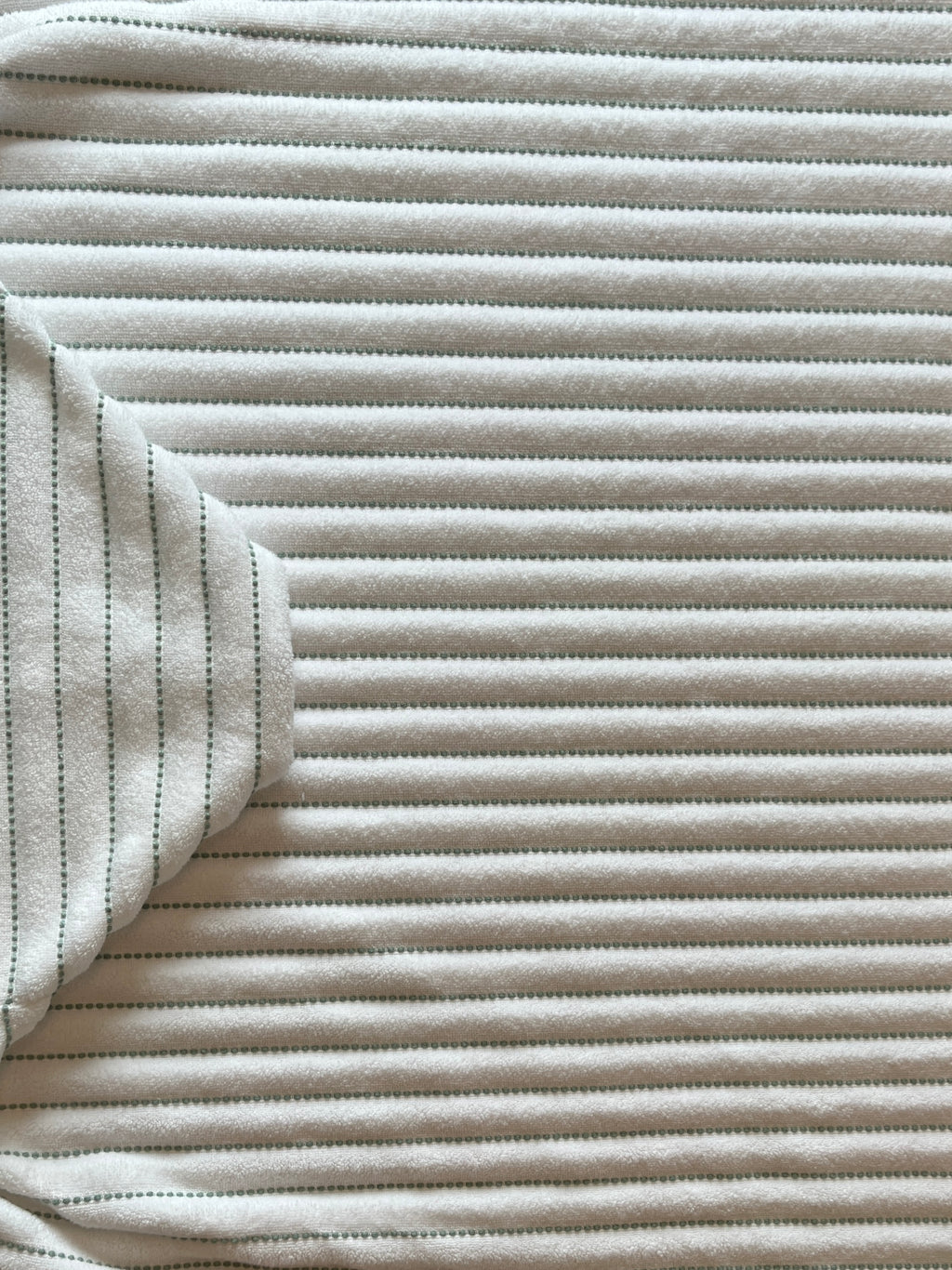 Thin Green Stripe hooded bath towel