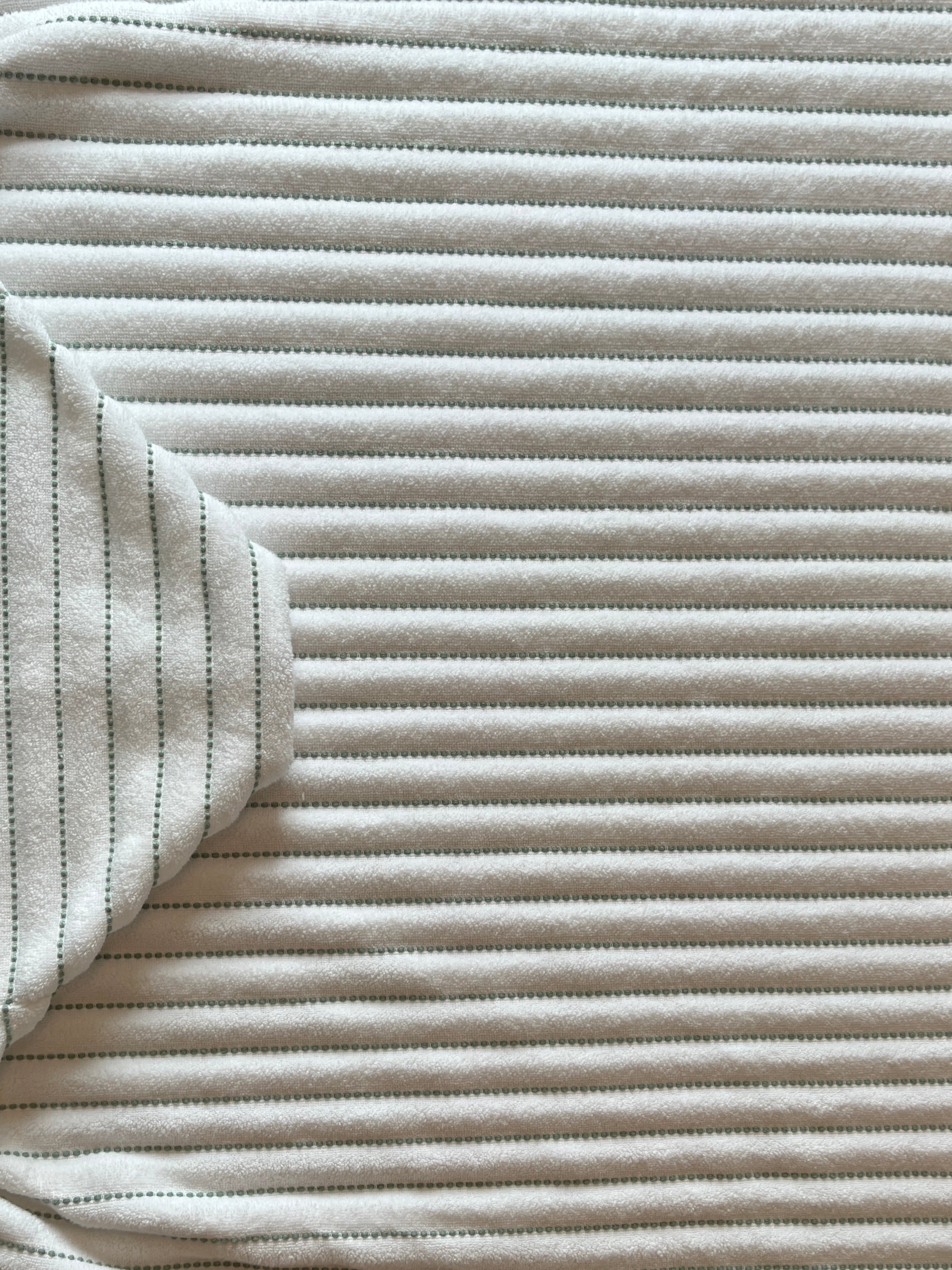 Thin Green Stripe hooded bath towel