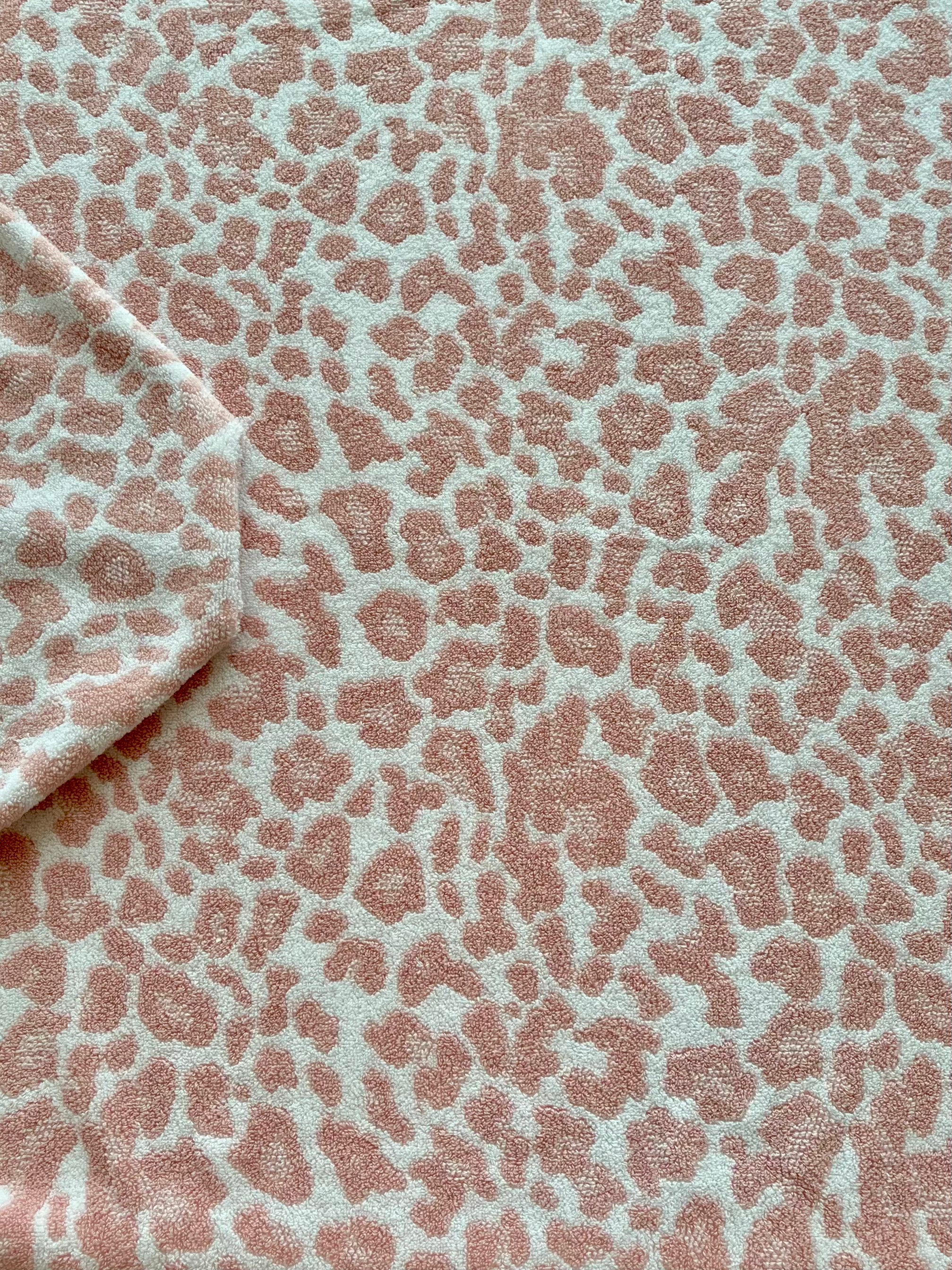 Pink Leopard hooded bath towel