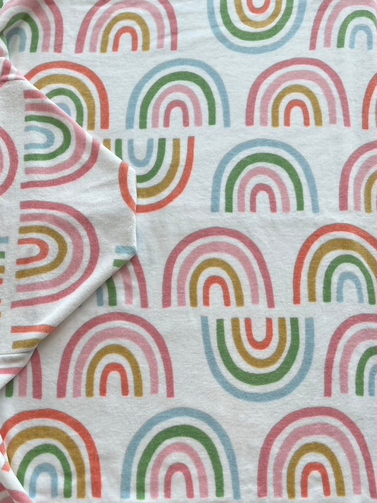 White Rainbow hooded bath towel