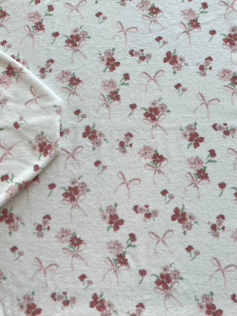 Bows and Bouquets hooded bath towel