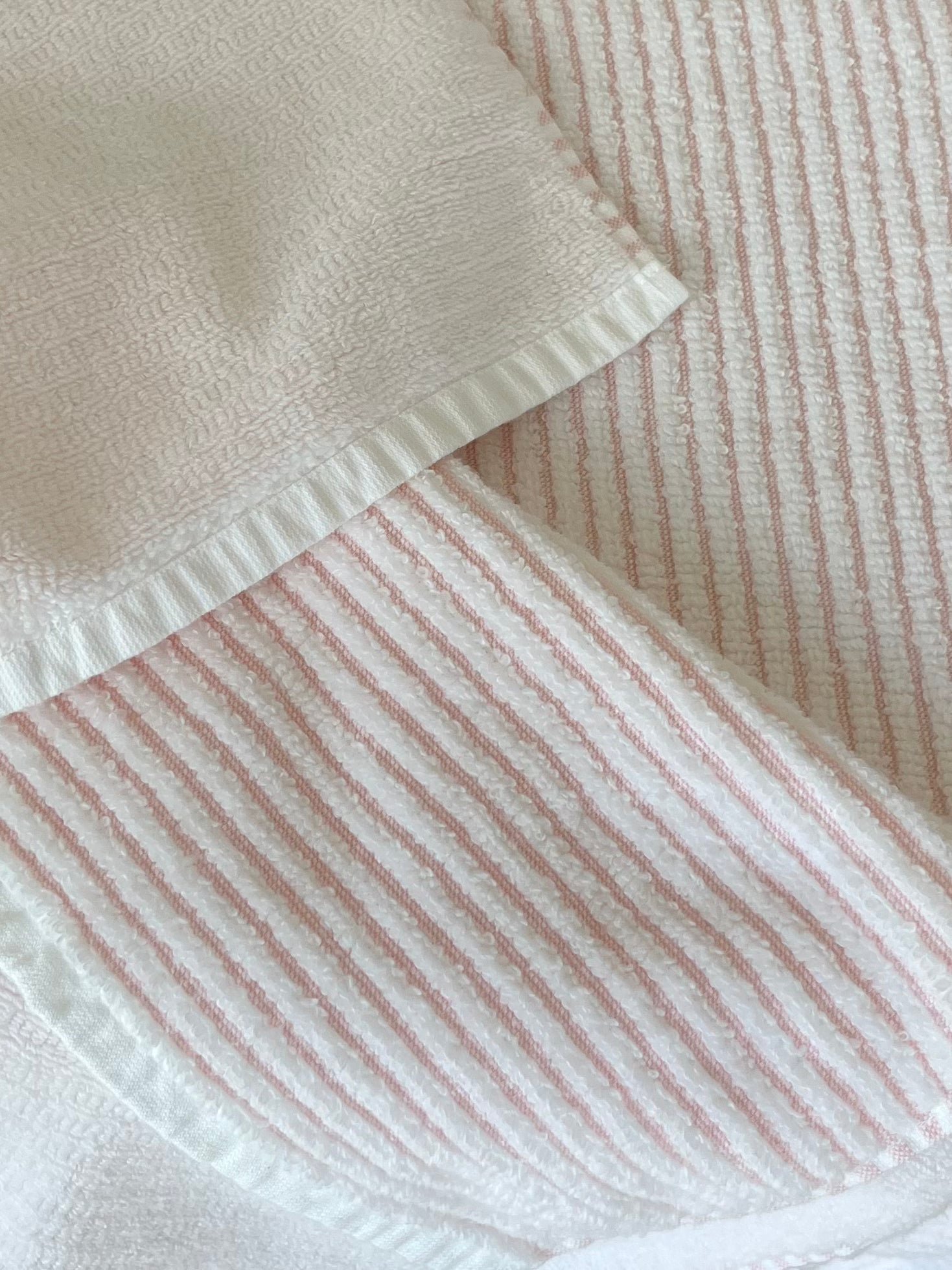 Classic Pink Stripe hooded bath towel