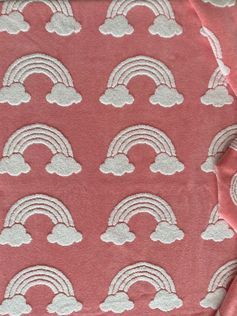 Pink Rainbow hooded bath towel