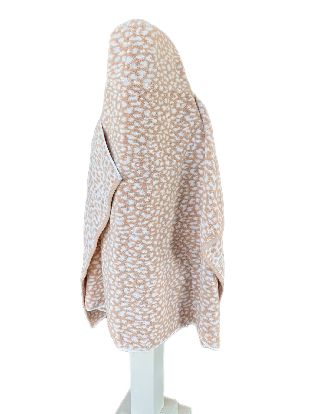 Sand Leopard print hooded bath towel