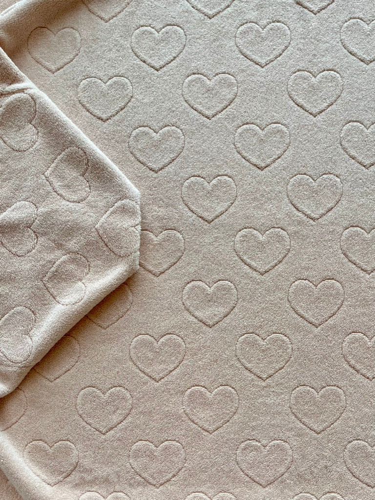 Peach Hearts hooded bath towel