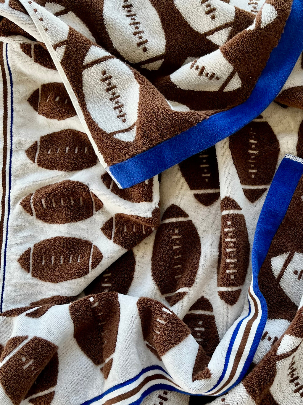 Football hooded bath towel