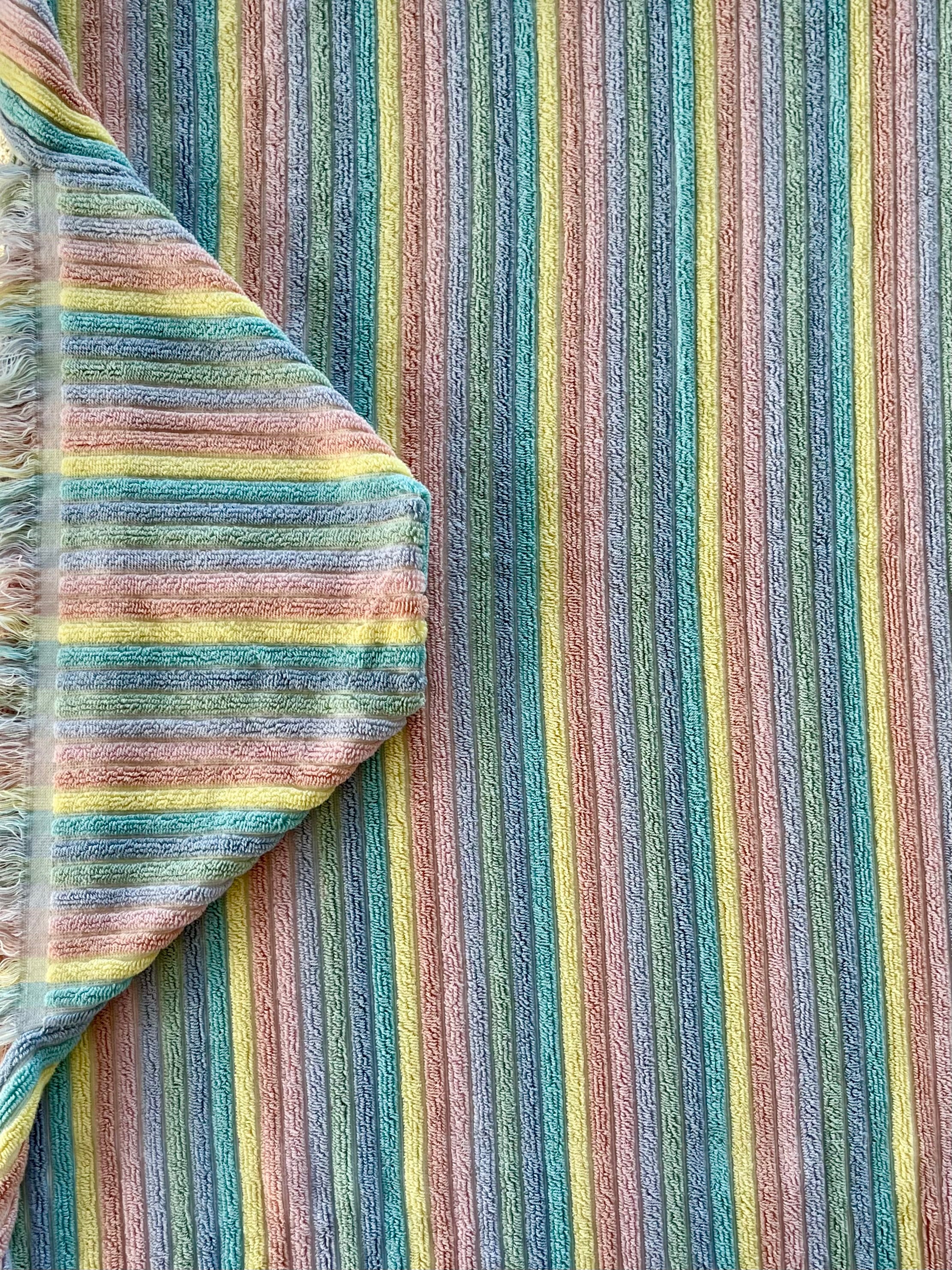 Summer Stripe Pastel hooded bath towel