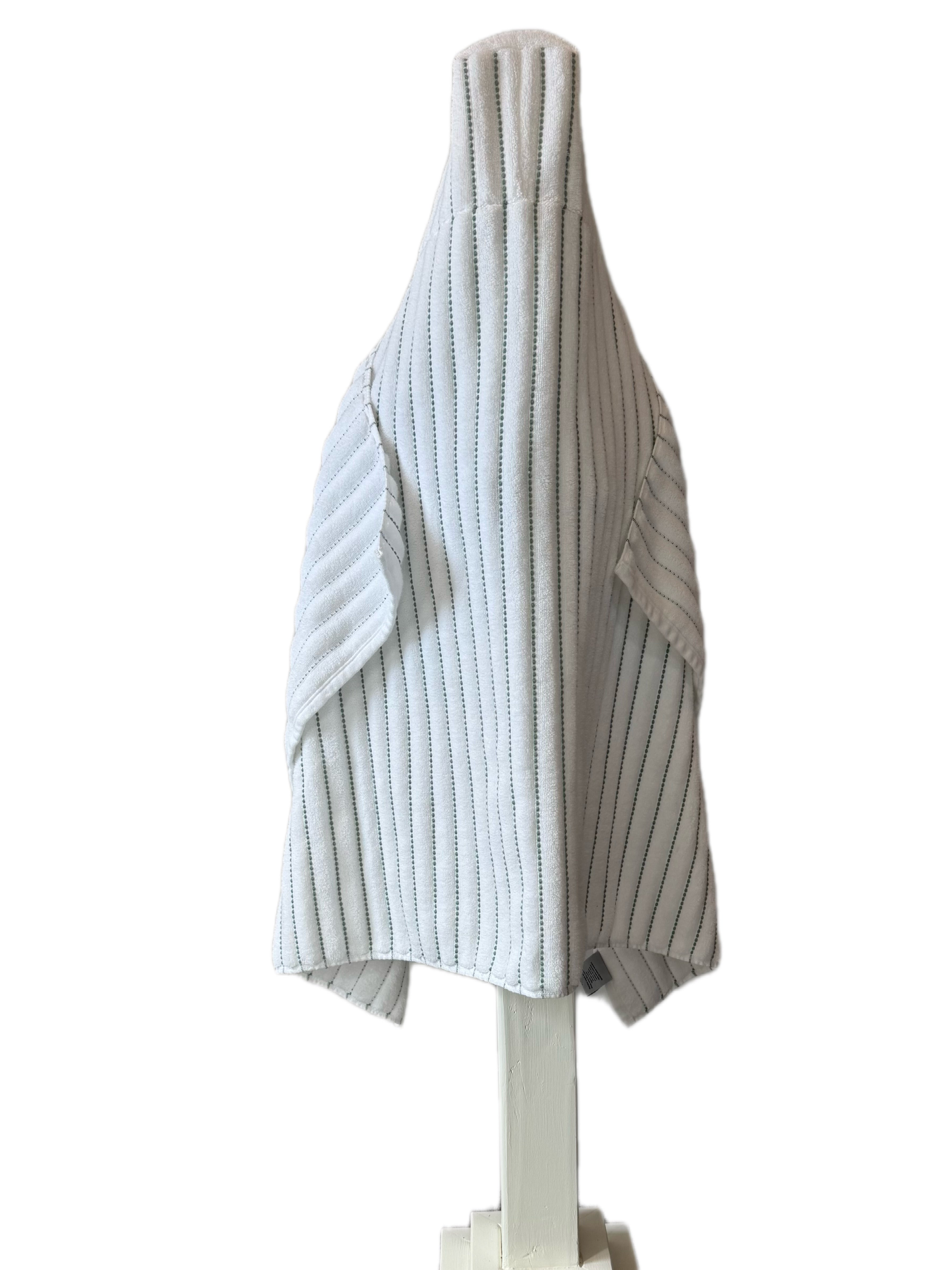 Thin Green Stripe hooded bath towel