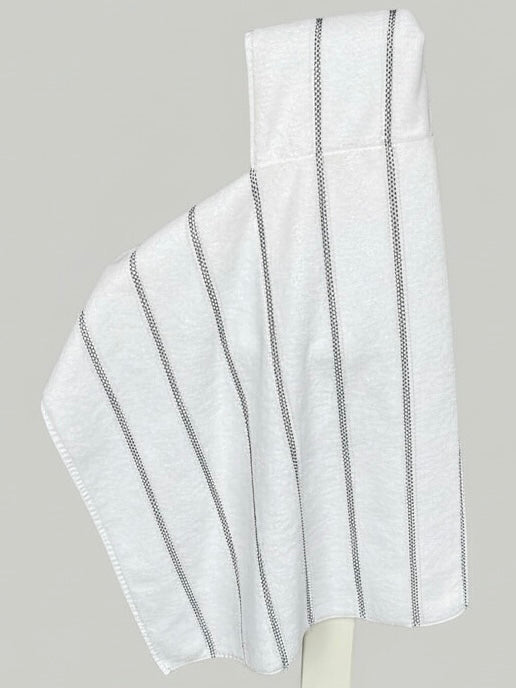 Black on White Stripe hooded bath towel