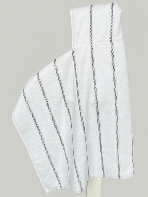 Black on White Stripe hooded bath towel