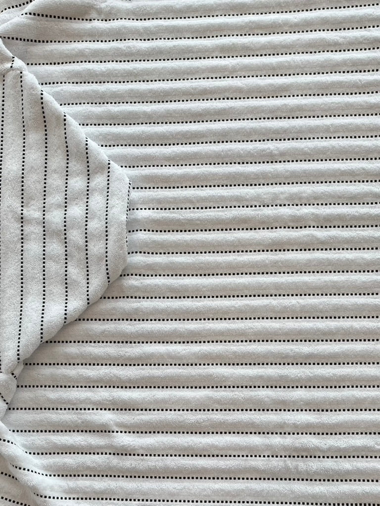Thin Black Stripe hooded bath towel