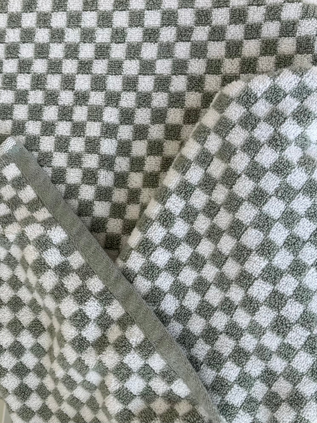 Green Checkered hooded bath towel