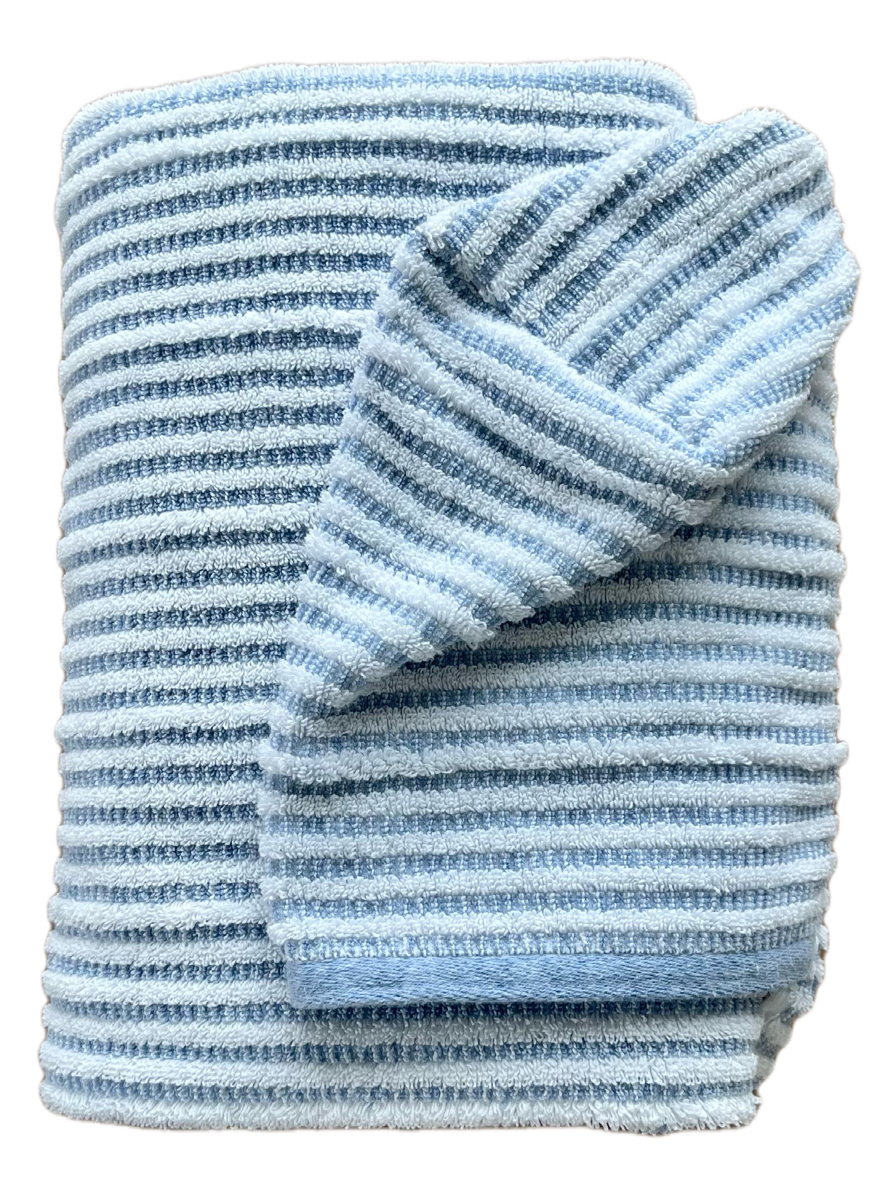 Classic Blue Stripe hooded bath towel