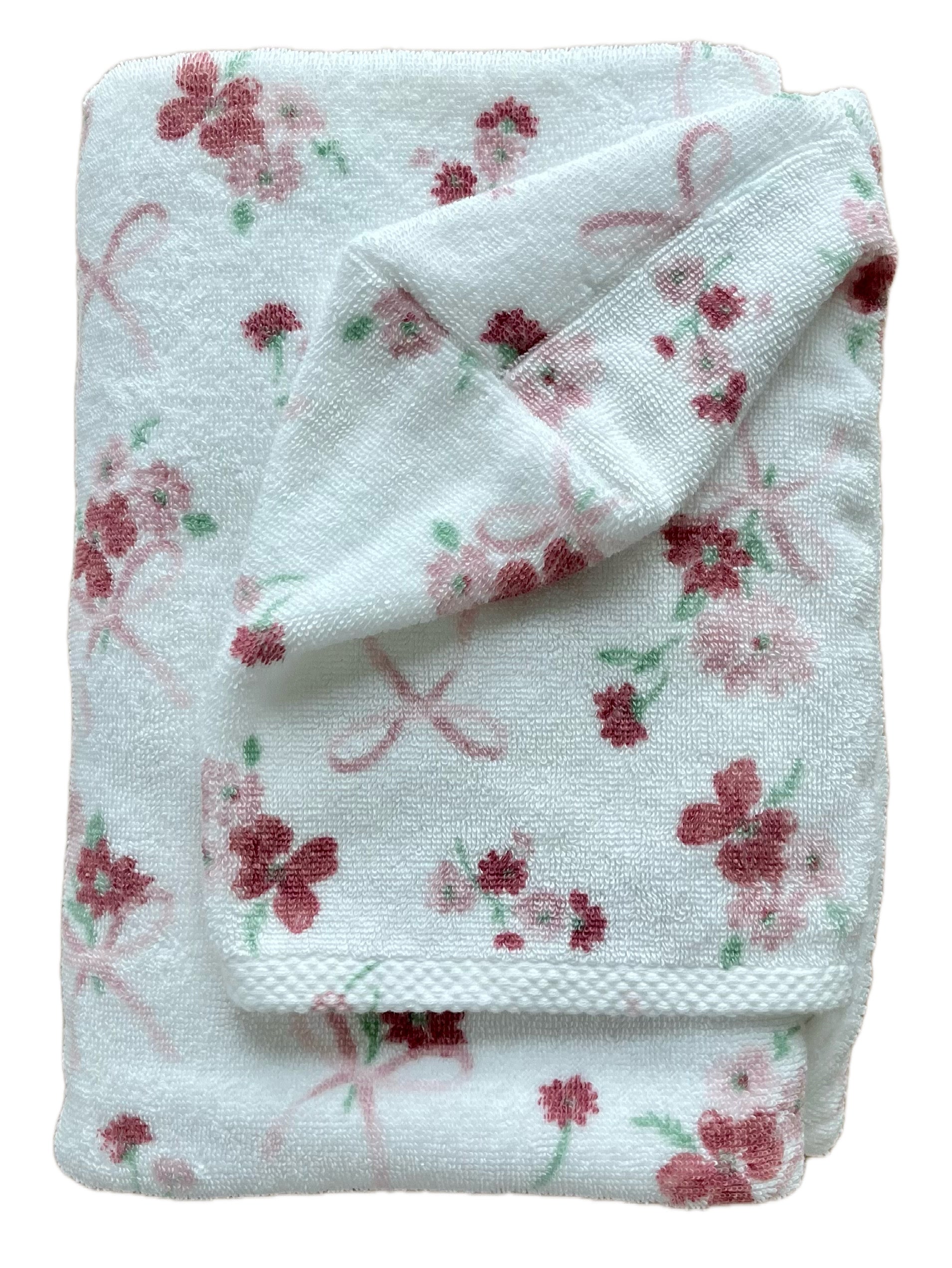 Bows and Bouquets hooded bath towel