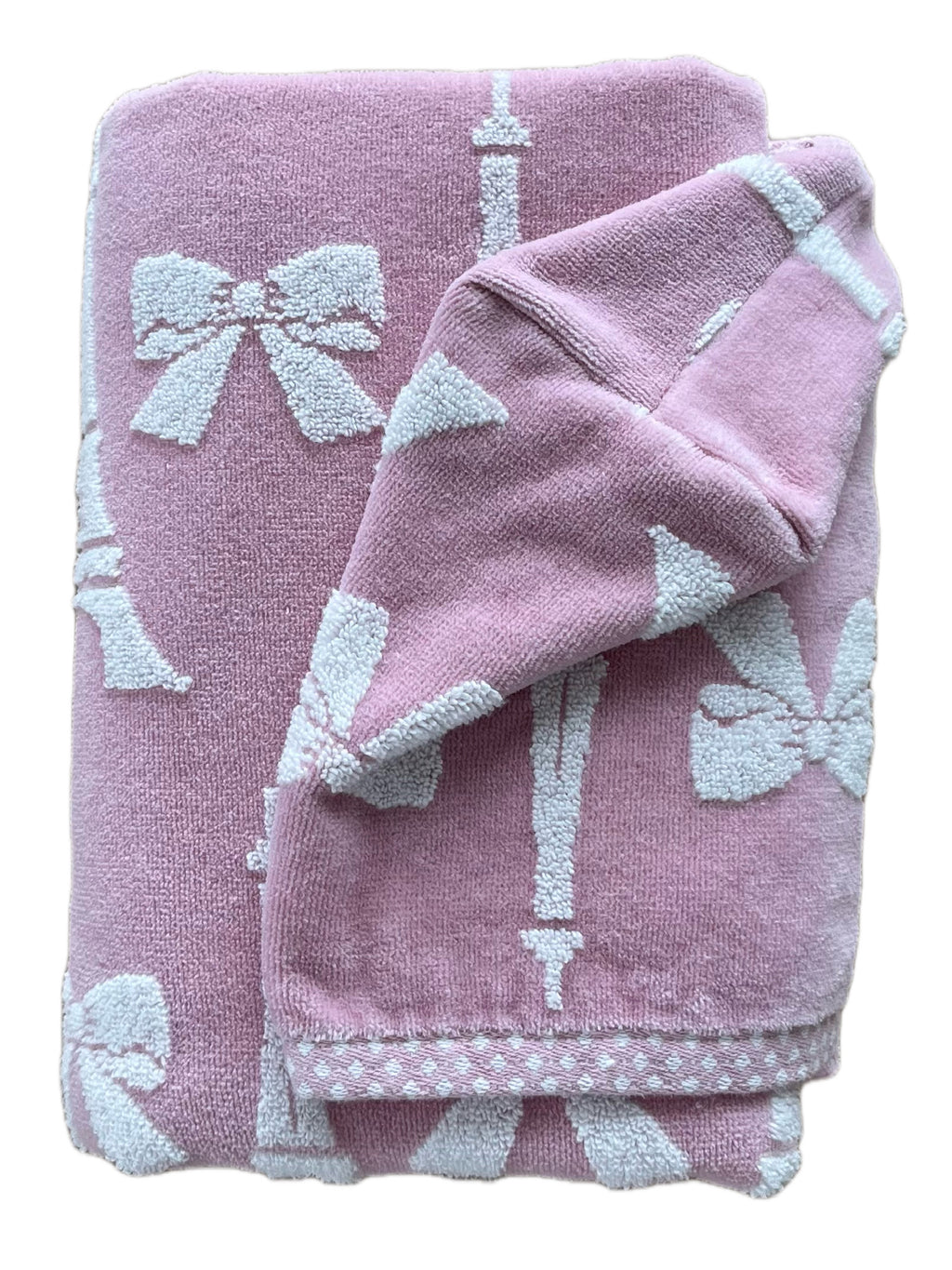 Pink Eiffel Tower hooded bath towel