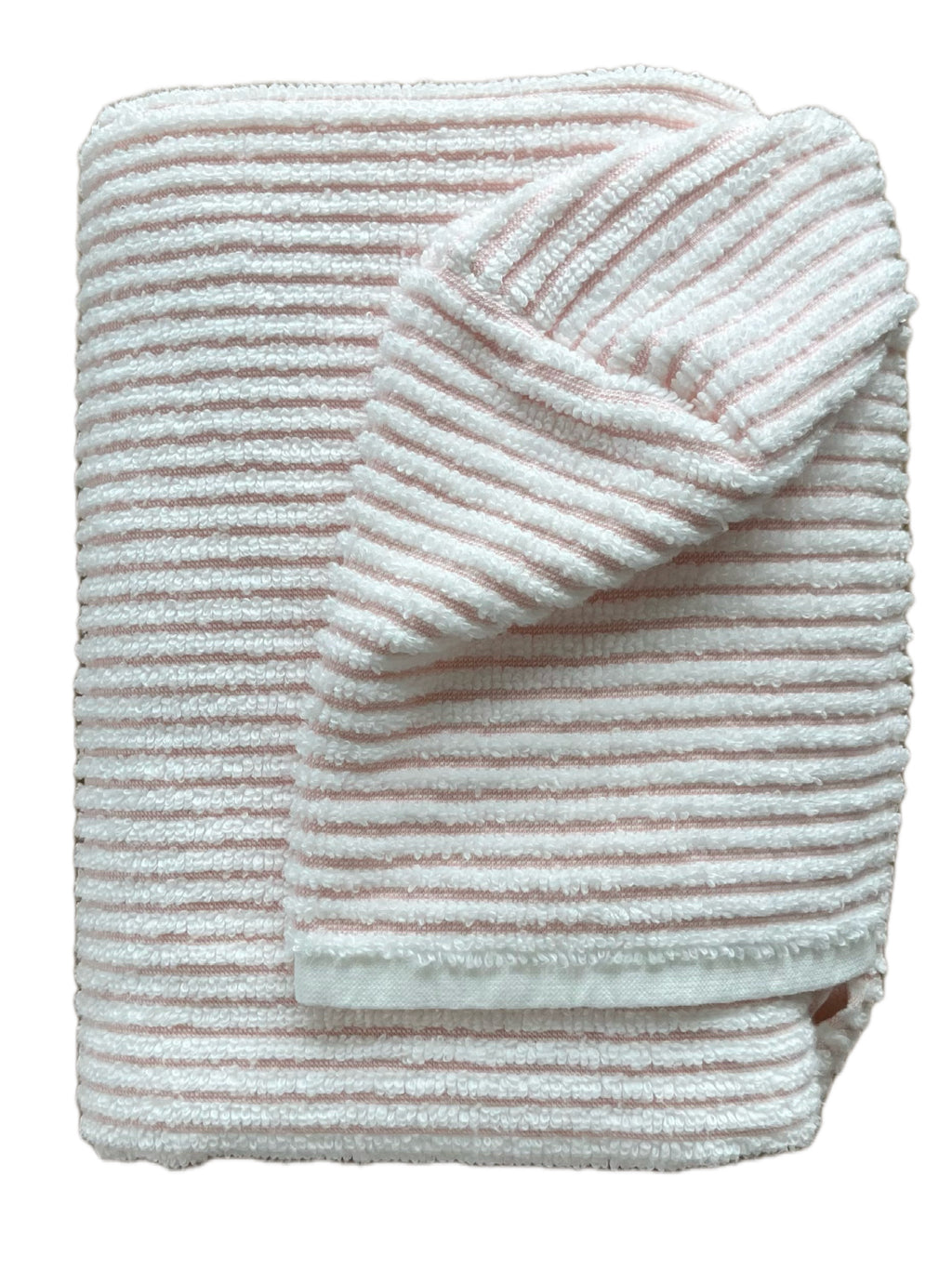 Classic Pink Stripe hooded bath towel