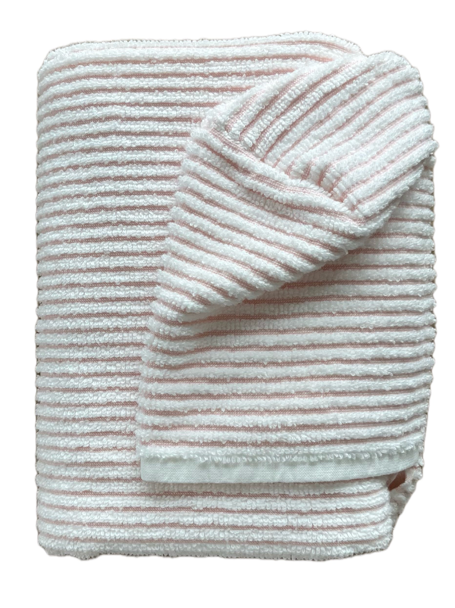 Classic Pink Stripe hooded bath towel
