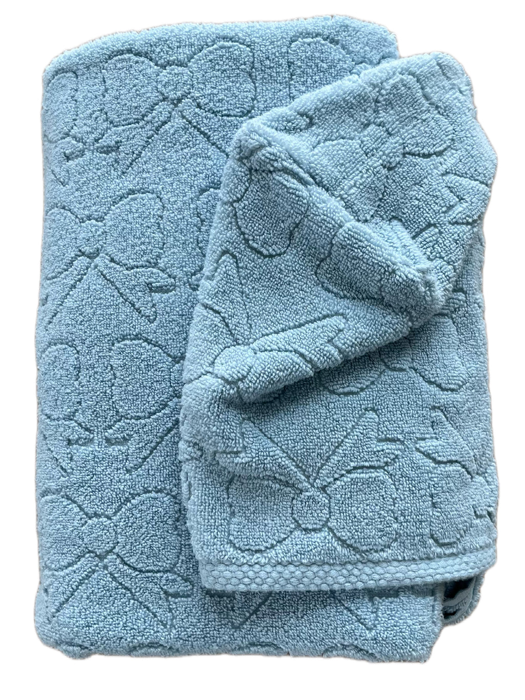 Bows on Blue hooded bath towel
