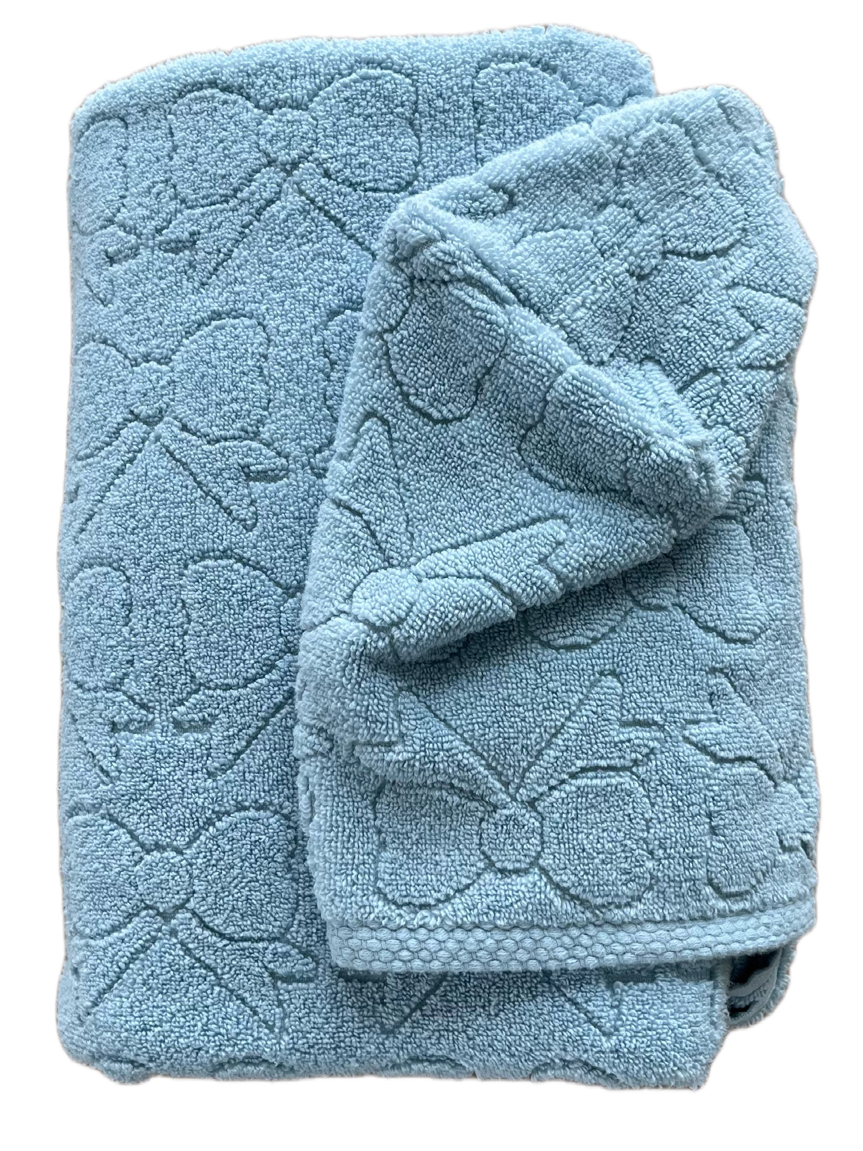Bows on Blue hooded bath towel