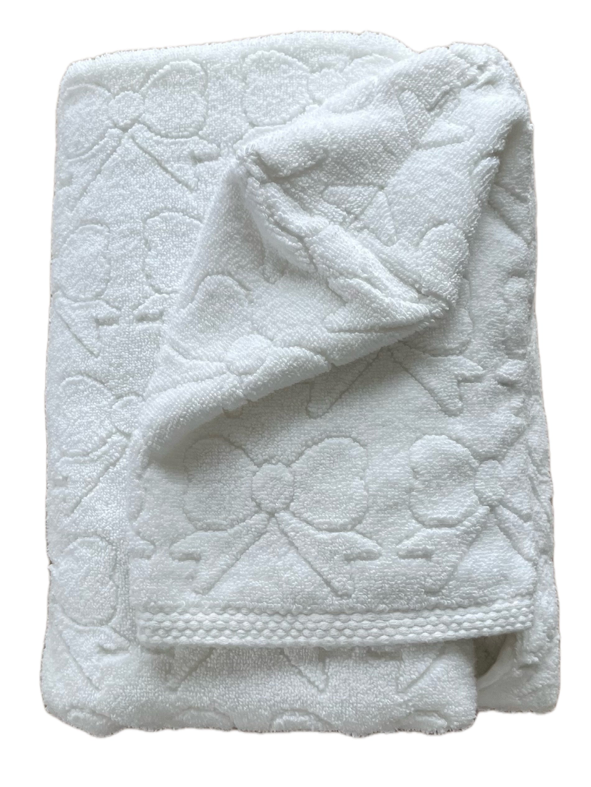 Bows on White hooded bath towel