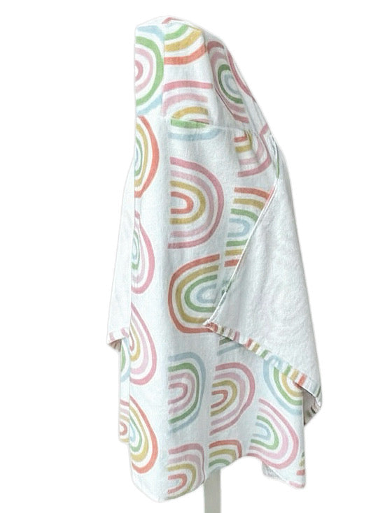 White Rainbow hooded bath towel