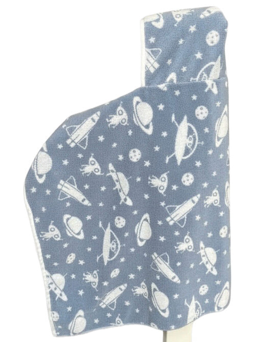 Blue Alien hooded bath towel